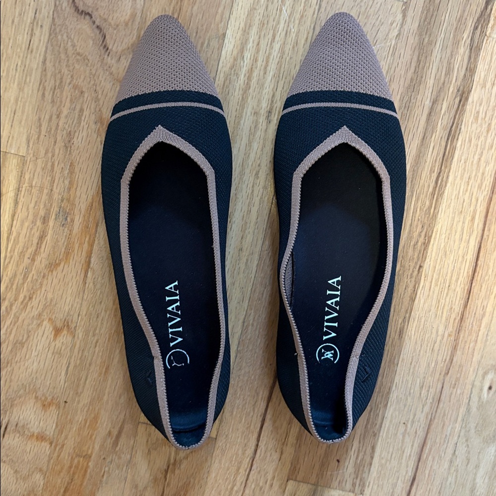 VIVAIA Black and Tan Flats EU 39